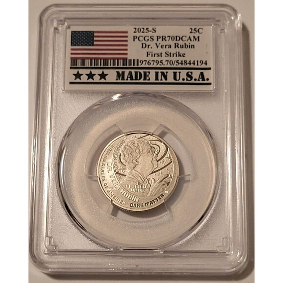 2025 S Clad Dr Vera Rubin Quarter PR70 DCAM PCGS FS Made in USA Label - Picture 1 of 2